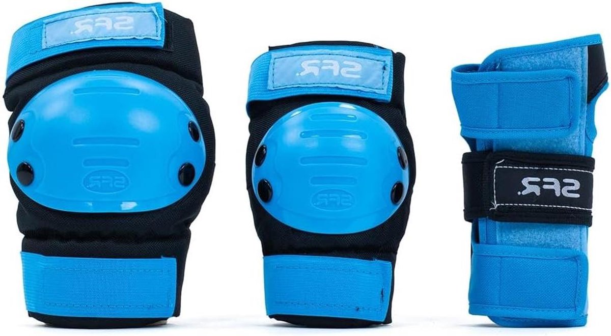 Beschermingsset Skateboard - Skate Beschermers - Veilig Skaten - Slagvaste Kappen - Maat S - Zwart Blauw