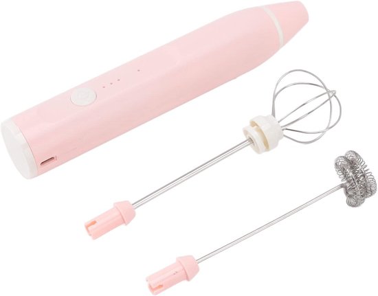 Elektrische Mini Garde - Draadloze Klopper - Drankjes Schuimen - 3 Snelheidsstanden - 165 g - Roze — afbeelding 5