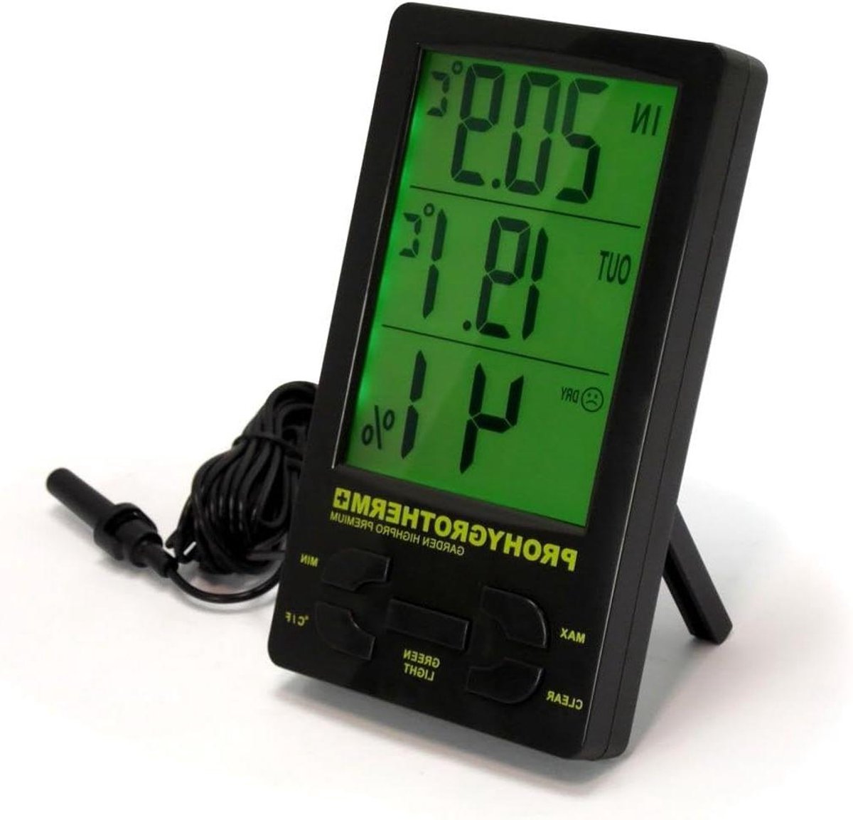 Thermo-hygrometer - Klimaatmeter - Binnenklimaat Meten - Max Min Waarden - 9x6 cm LCD - Zwart