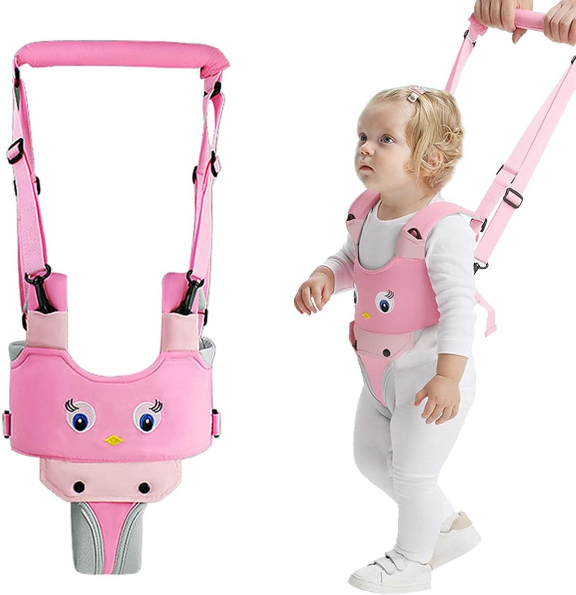 Baby Wandelen Harnas - Peuter Assistent - Leren Lopen - Verstelbaar Ontwerp - 7-24 Maanden - Roze
