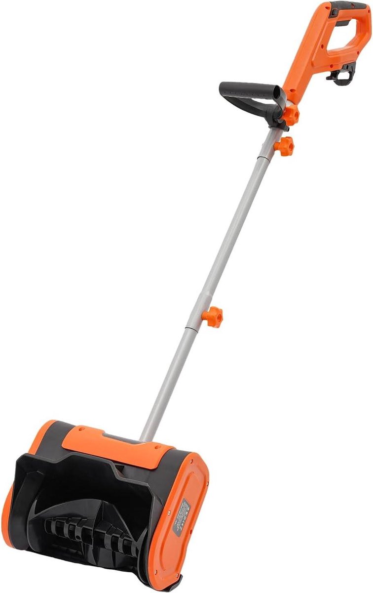 Elektrische Sneeuwruimer - Sneeuwveegmachine - Tuin Onderhoud - Krachtige Motor - 32 cm Breed - Oranje