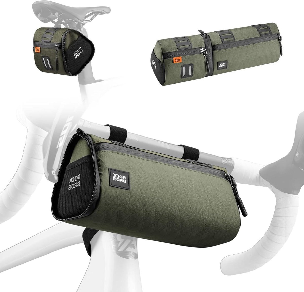 Fiets Bagage Set - Multifunctionele Tas - Fietsen En Reizen - 4-in-1 Afneembaar Ontwerp - 2 Liter Totaal - Groen