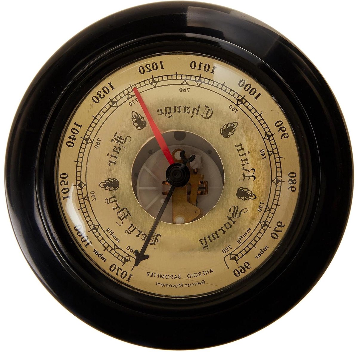 Barometer - Weerstation - Weersvoorspelling - Kunststof basis - 19 cm diameter - Zilverkleurig