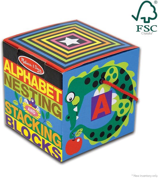 Stacking Blocks Kinder Kinder Stapelblokken - ABC Leerblokken - Vroege Ontwikkeling - Duurzaam ...