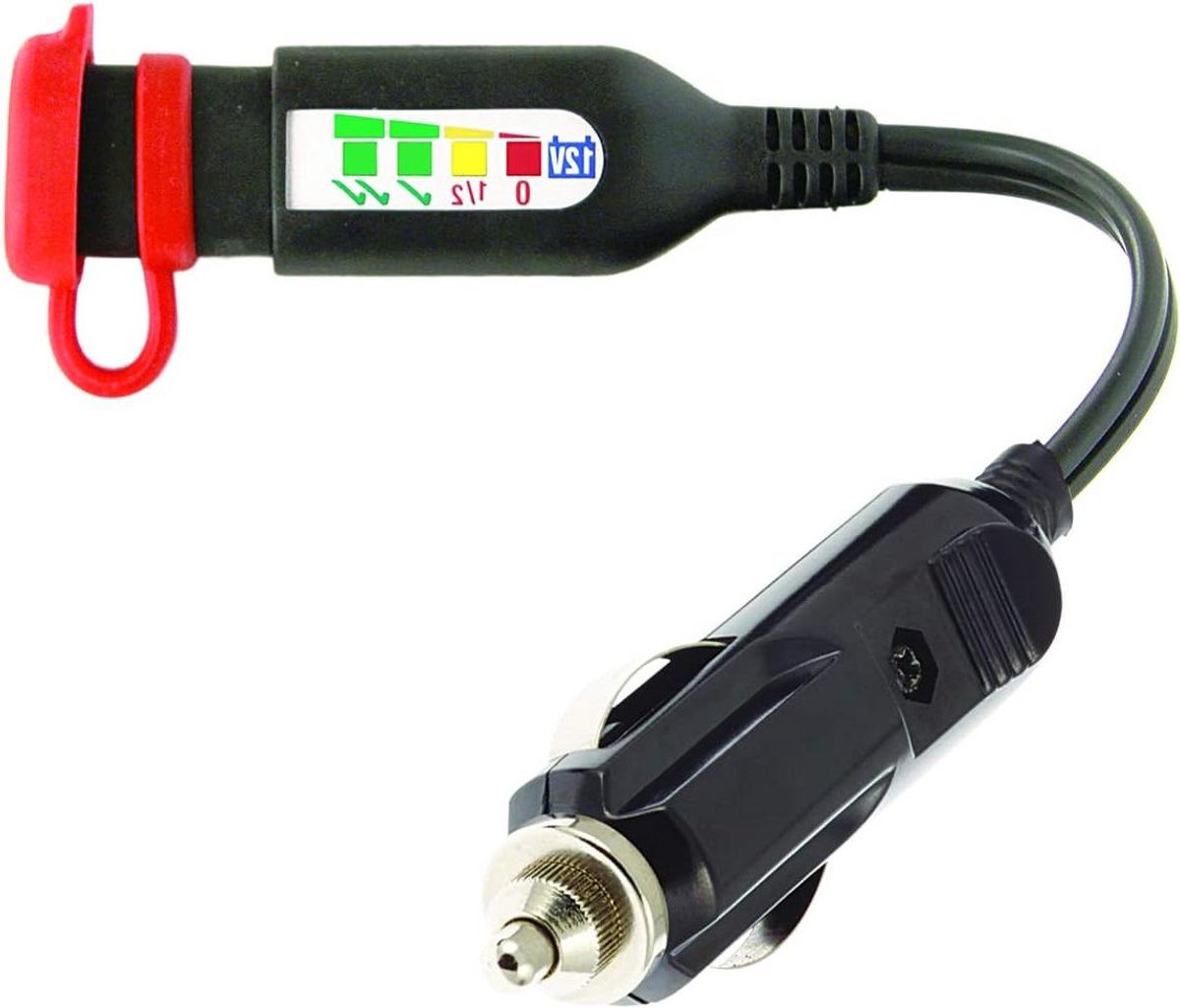 Accu Monitor - Laadindicator Systeem - Voertuig Onderhoud - 4 LED Status - 12 Volt - Zwart