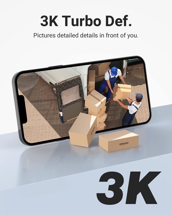 Beveiligingscamera Set - IP Camera - Huis Bewaken - 3K Resolutie Nachtzicht - 2 Stuks - Wit — afbeelding 3
