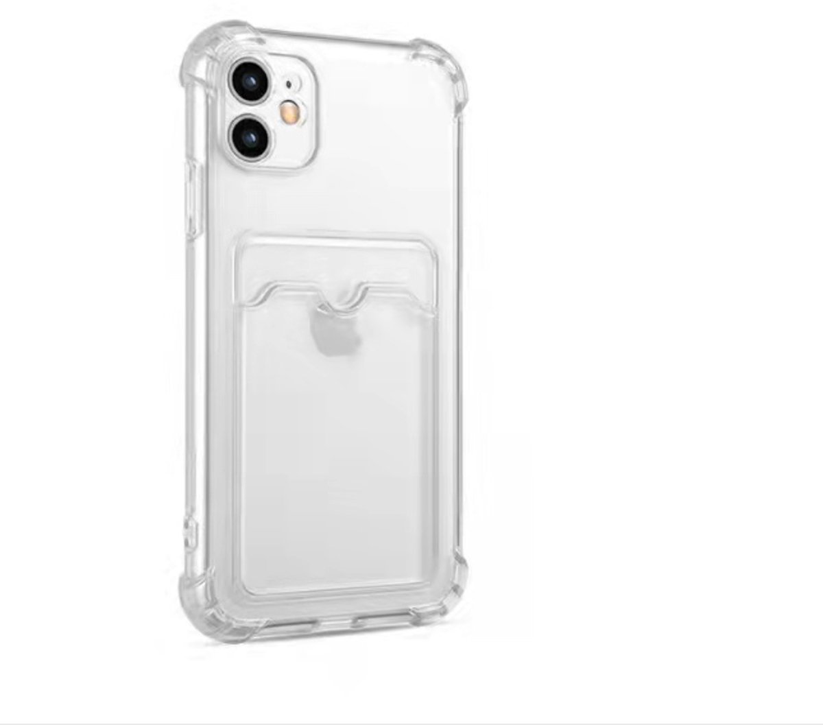iPhone 11 hoesje met kaarthouder TPU transparant