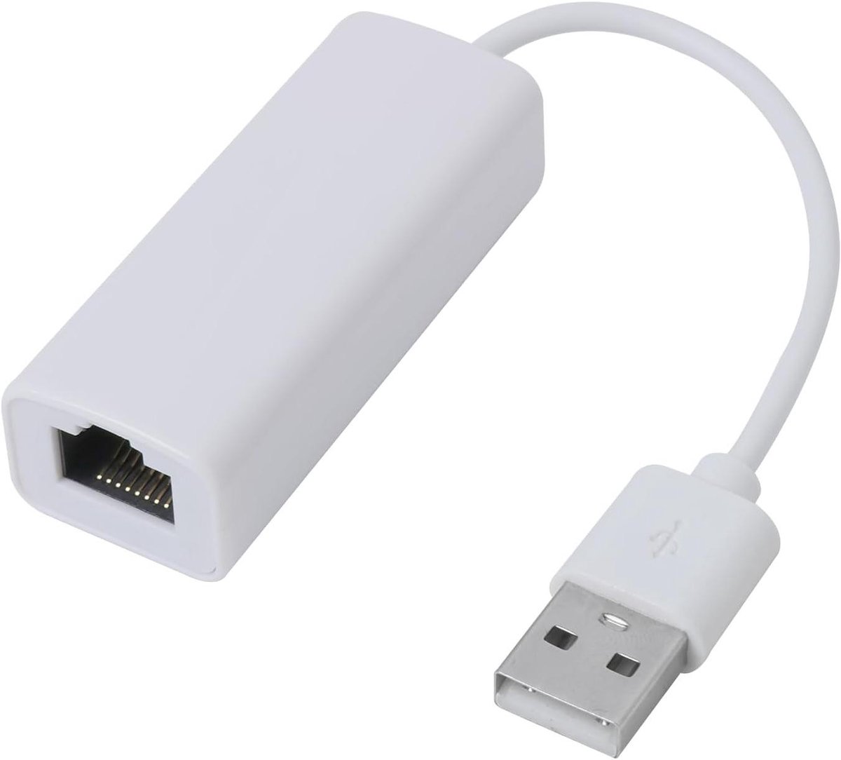 USB Ethernet Adapter - LAN Adapter Kabel - Snellere Internetverbinding - Plug en Play Installatie - 5.8 cm - Wit
