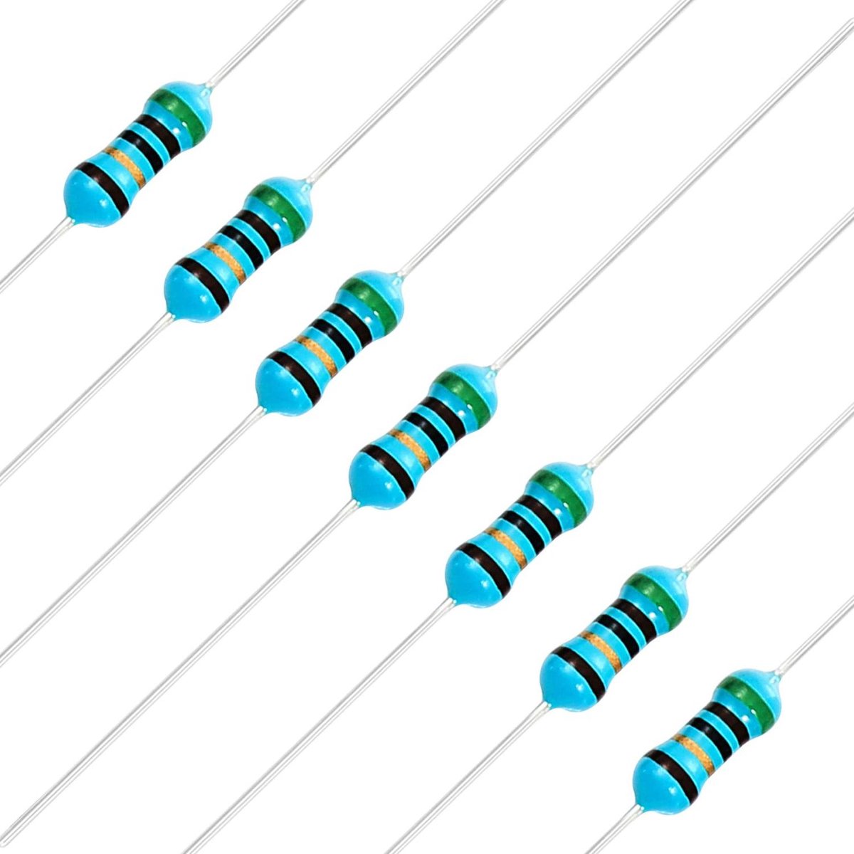 Metalen Film Weerstanden - Vaste Weerstanden - Elektronische Circuits - Hoge Stabiliteit - 1/4 W 51 Ohm - Niet van toepassing