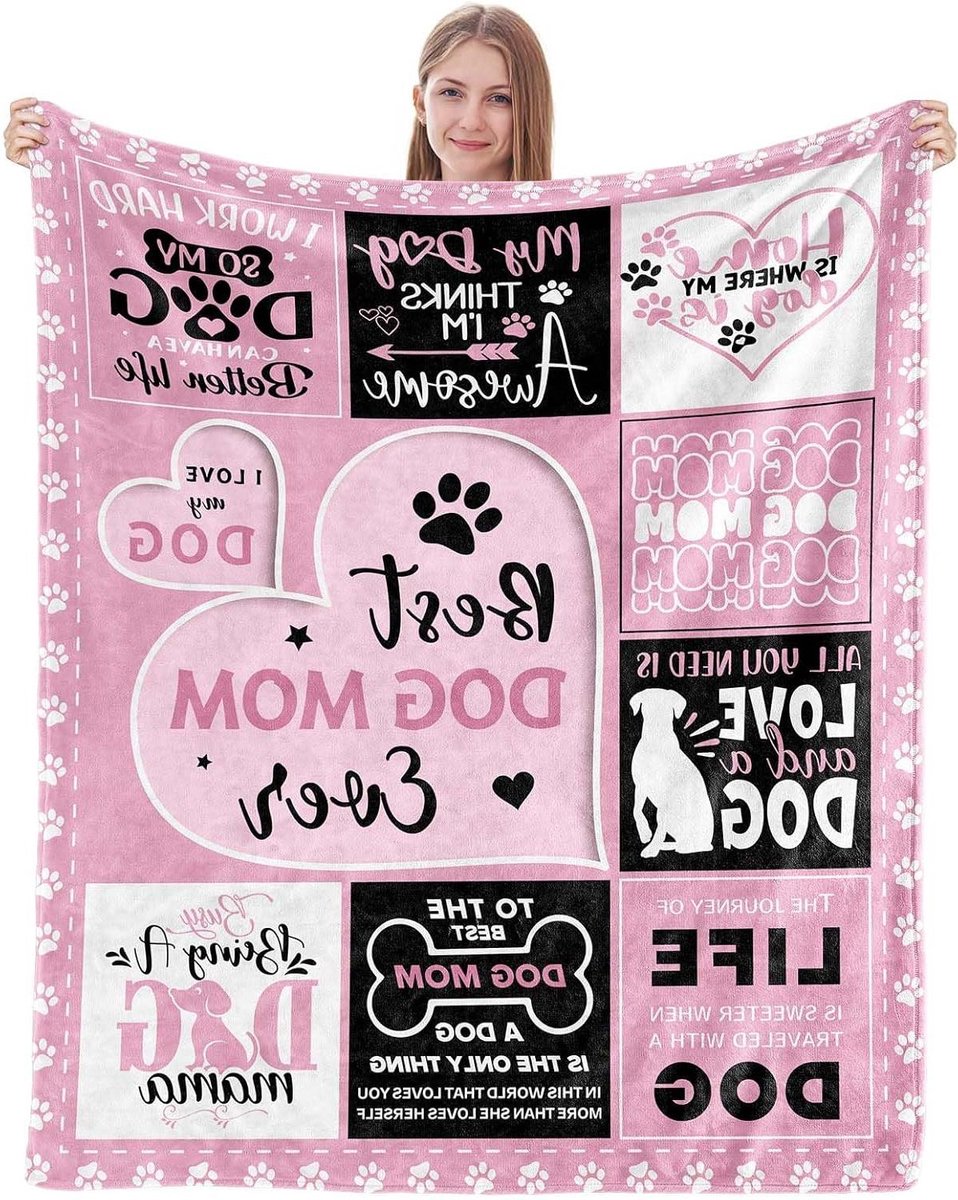 Hondenmoeder Deken - Dierenliefhebber Plaid - Gezelligheid Thuis - Zachte Polyester Stof - 152 x 127 cm - Hond Mom