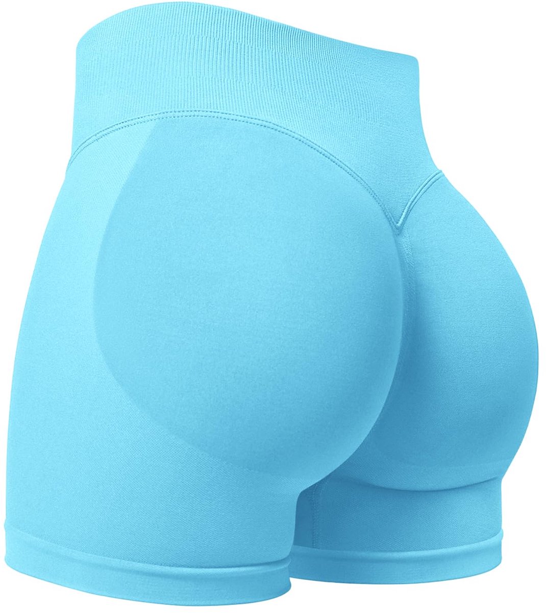 Sportshorts voor dames, 9,1 cm, onzichtbare scrunch butt lifting, gym, work-out, short, hoge taille, yoga, shorts, naadloze booty bikershorts