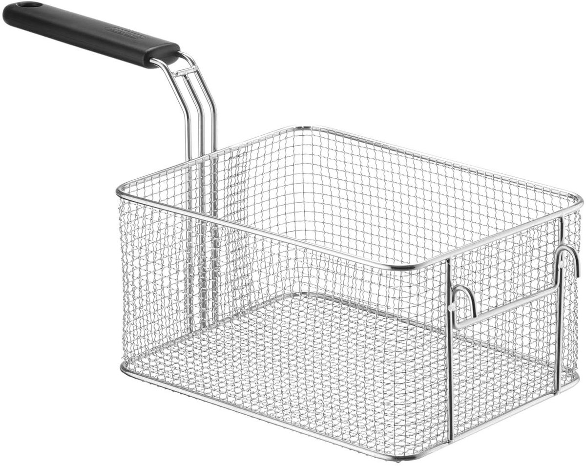 Frituurmand RVS Mandje Friteuse Professioneel Frituren Hittebestendige Handgreep 28x21x14 cm Zilver