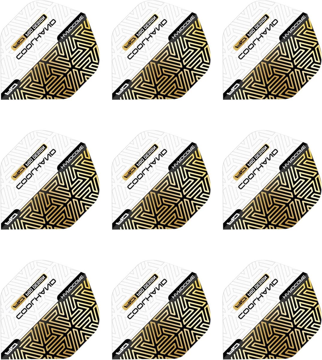 Dart Flights - Vliegels Dartpijlen - Darten - Extra Dikke Kwaliteit - 100 Micron - Goud Wit