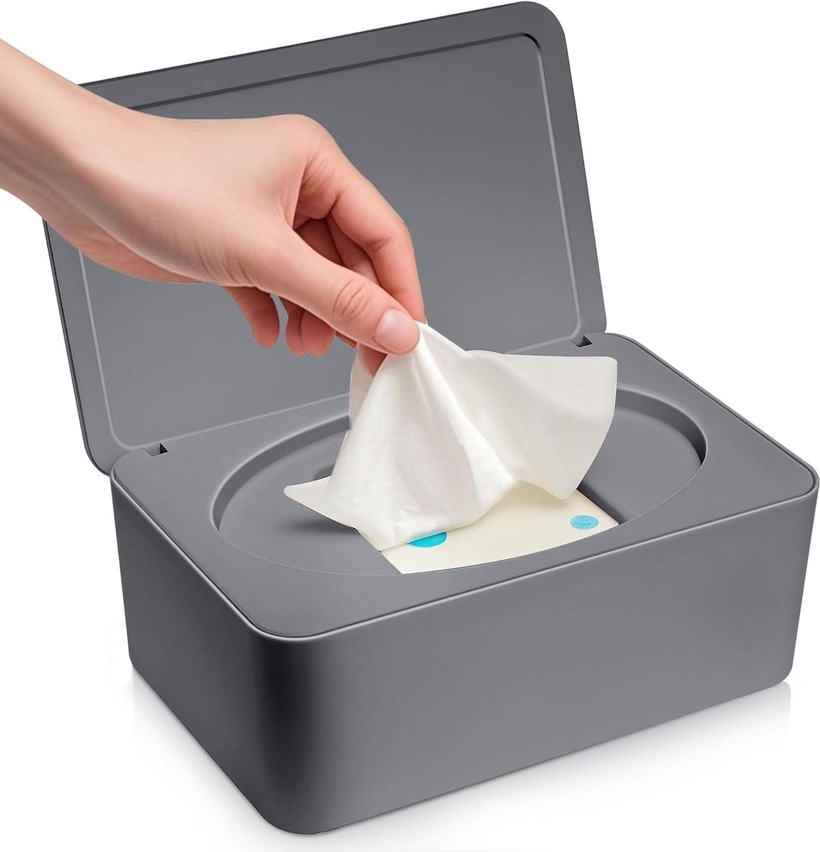 Voegen Doekjes Doos - Dispenser Houder - Hygiënisch Opbergen - Afsluitbaar met Ring - 18.5 x 12 x 7 cm