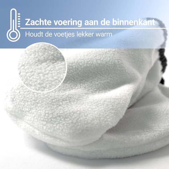 Fleece Overschoenen - Baby Schoentjes - Buiten Spelen - Waterdicht Met Gelaste Naden - Tot 18 Maanden - Grijs — afbeelding 5