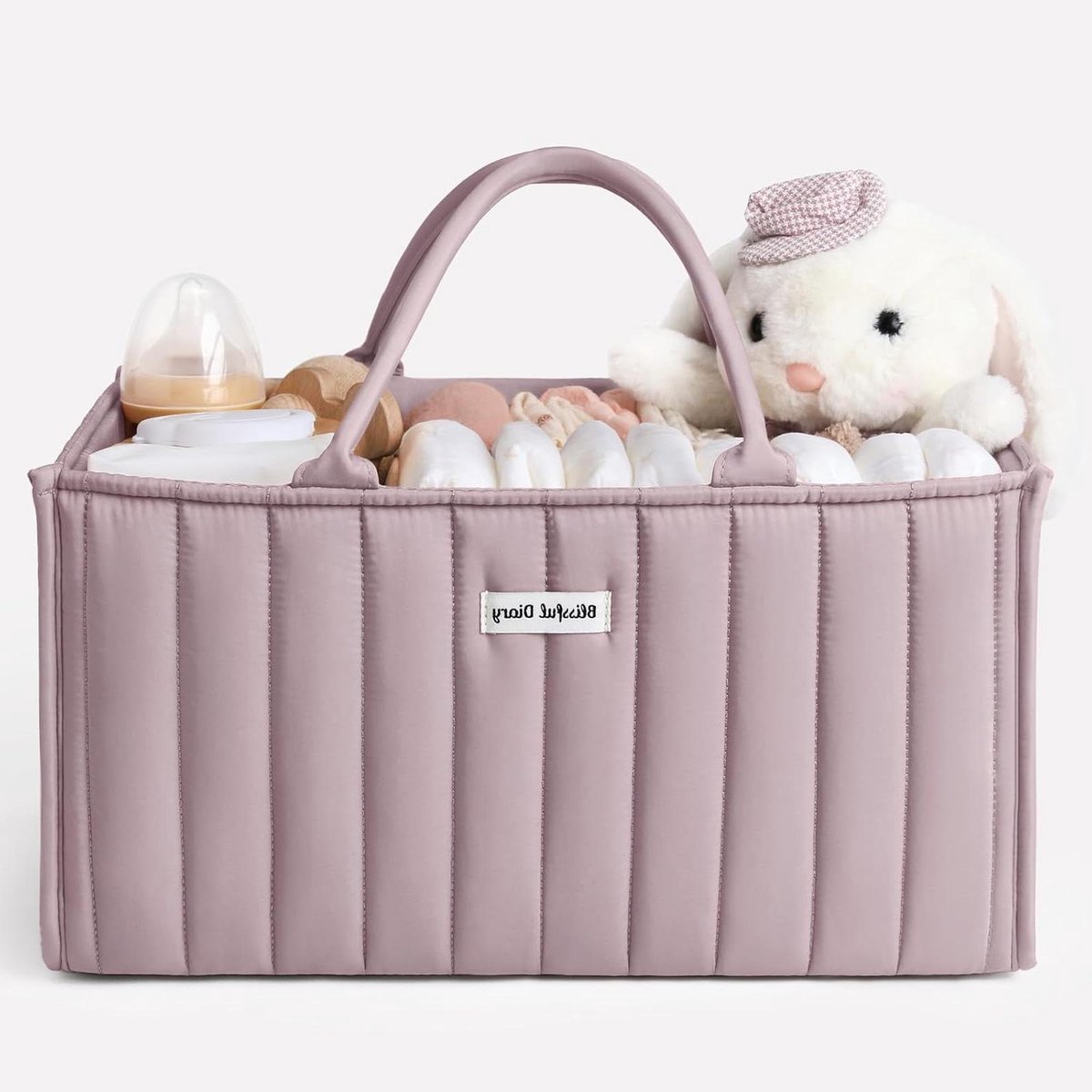 Luiertas Organizer - Opbergmand Baby - Babybenodigdheden Ordenen - Met Verwijderbare Scheidingswanden - 25 x 38 x 18 cm