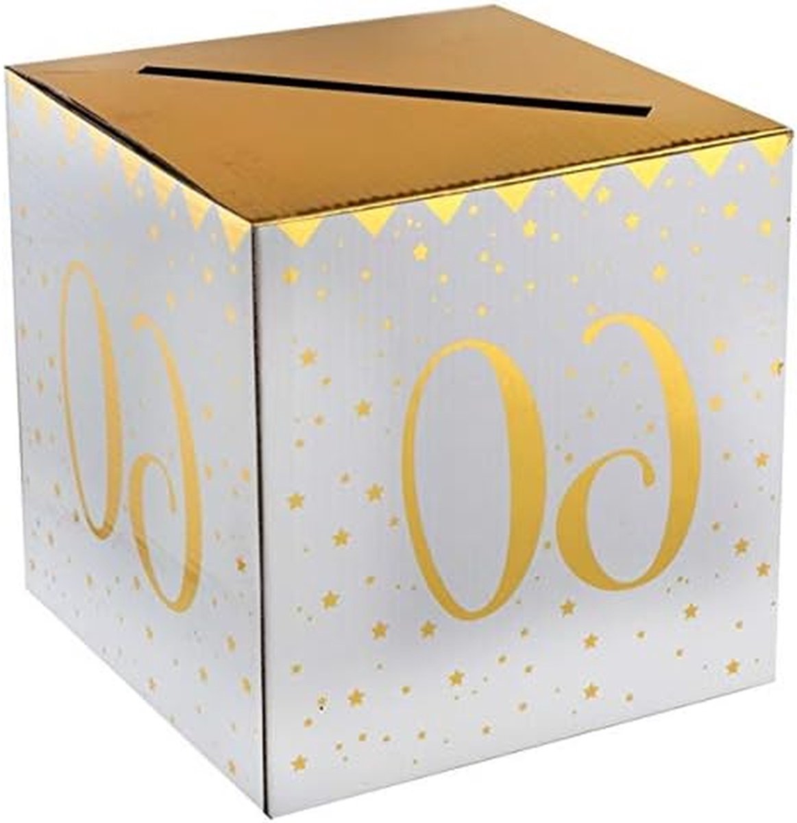 Spaarpot Verjaardag - Geldkistje Kaarten - Cadeau Overhandigen - Met Tekst - 28 x 11 cm - Goud