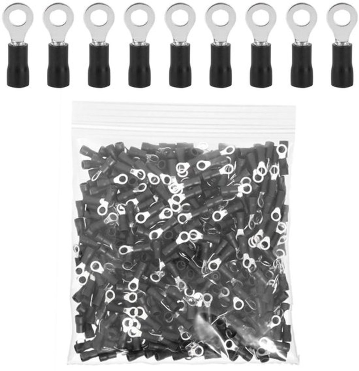 Dailygoods - M6 Ringkabelschoenen - Geïsoleerde Kabelverbinders