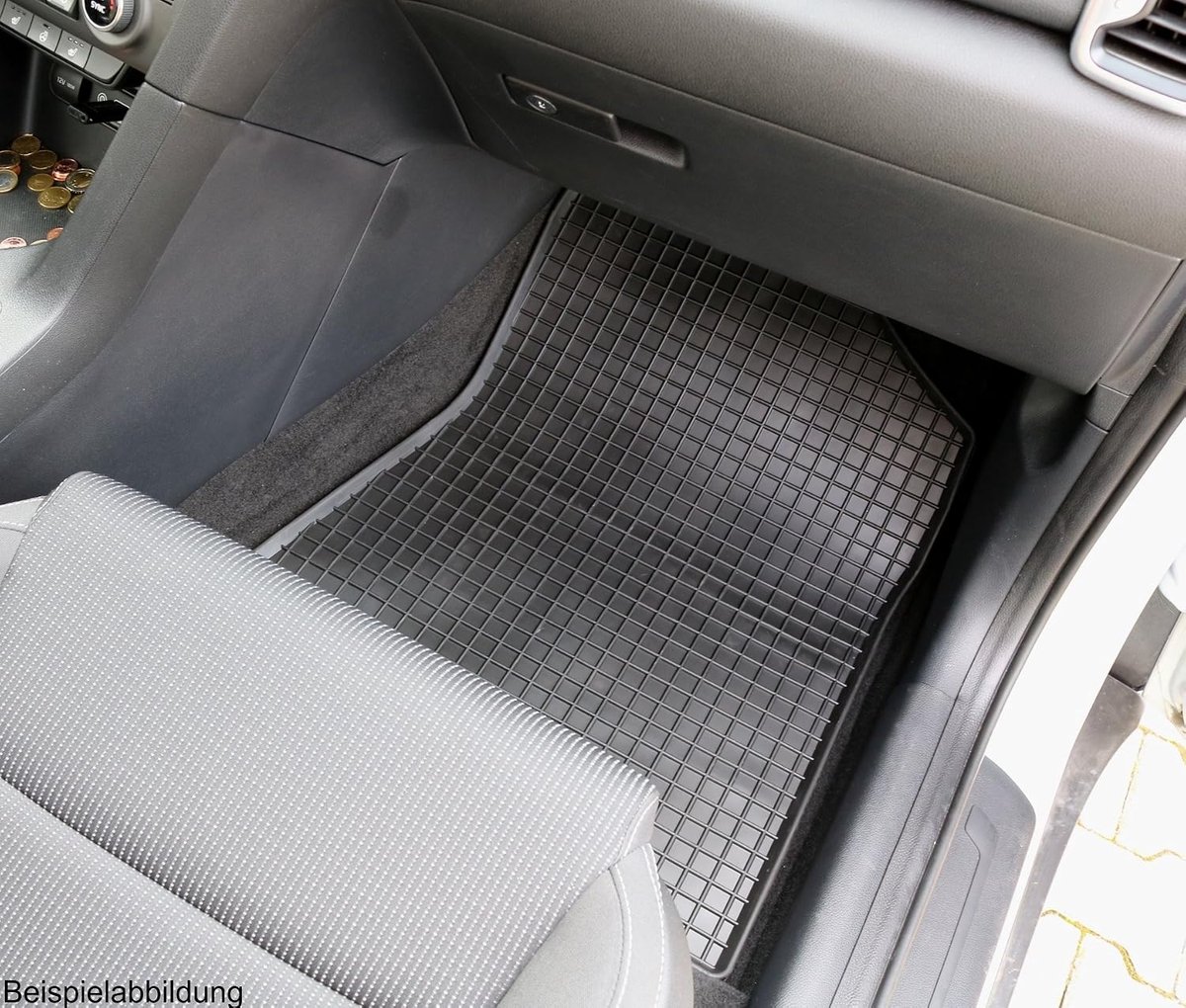SnelShoppen - Rubber Vloermatten Set 4-delig voor BMW 3 Serie F30/F31 en 4 Serie F32/F36 - Zwart, Hoge Slijtweerstand, Antislip, Vuilrand
