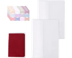 2st Helder Planner Hoes voor Hobonichi A6, 23x15,7cm Transparant PVC Planner Beschermhoes met 5 Blanco Label Stickers - ShopVlot