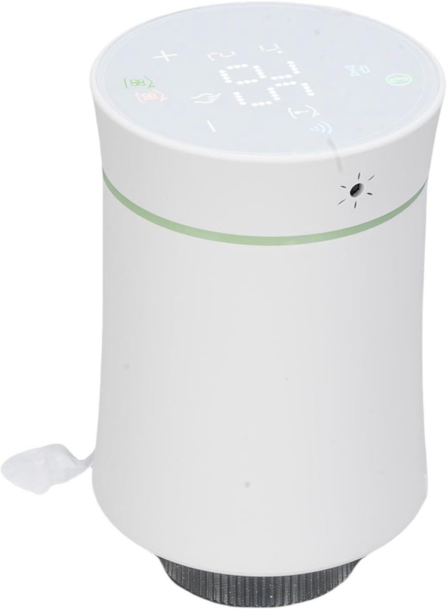 Slimme Thermostaatkraan - Radiatorkraan Programmeerbaar - Energie Besparen - App en Stembediening - 5°C-45°C - Wit
