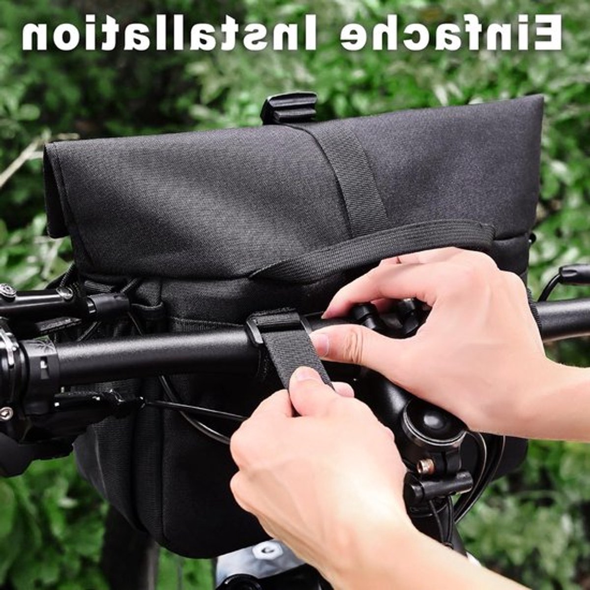 Fietsstuurtas - Stuurtas Fietstas - Fietsen Pendelen - Verbeterde Magneetsluiting - 9 l - Zwart
