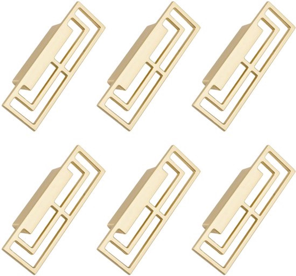 Handgrepen Goud - 6 Stuks - Zinklegering - Duurzaam - Kastknoppen - Modern Design - Geschikt voor Keuken/Kinderkamer