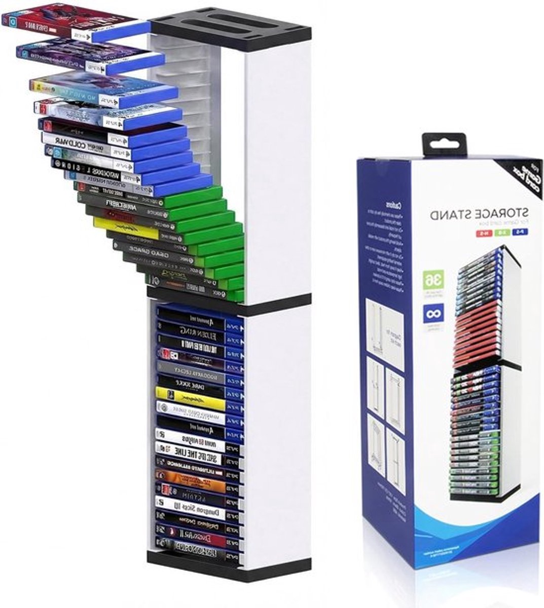 Game Disc Houder voor PS5, Xbox en Switch - 36 CD Disc Case Organizer en Opbergstandaard voor Games