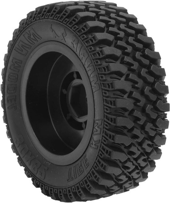 Professionele 80mm RC Wielen en Banden - 4 Stuks Plastic Rubber Upgrade Onderdelen voor MN86 RC Auto, DIY Accessoires voor Modelbouw