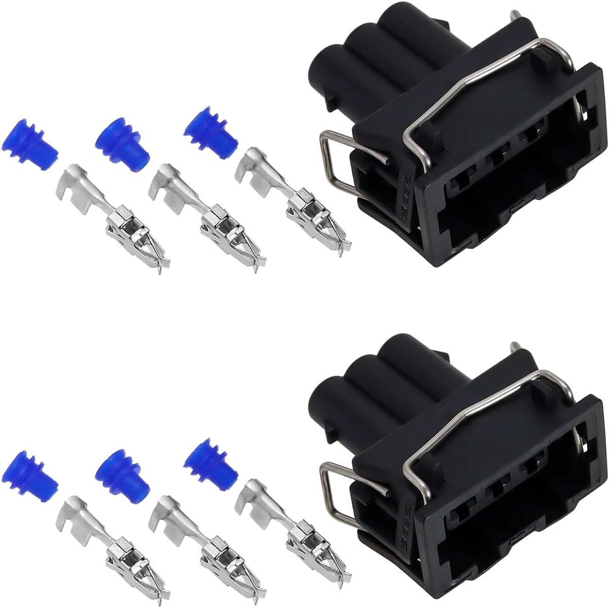 Create idea 2pcs 3 Pin Car Wire Harness Connector 357972753 Waterproof Electrical Connector Plug with Terminals - ShopVlot