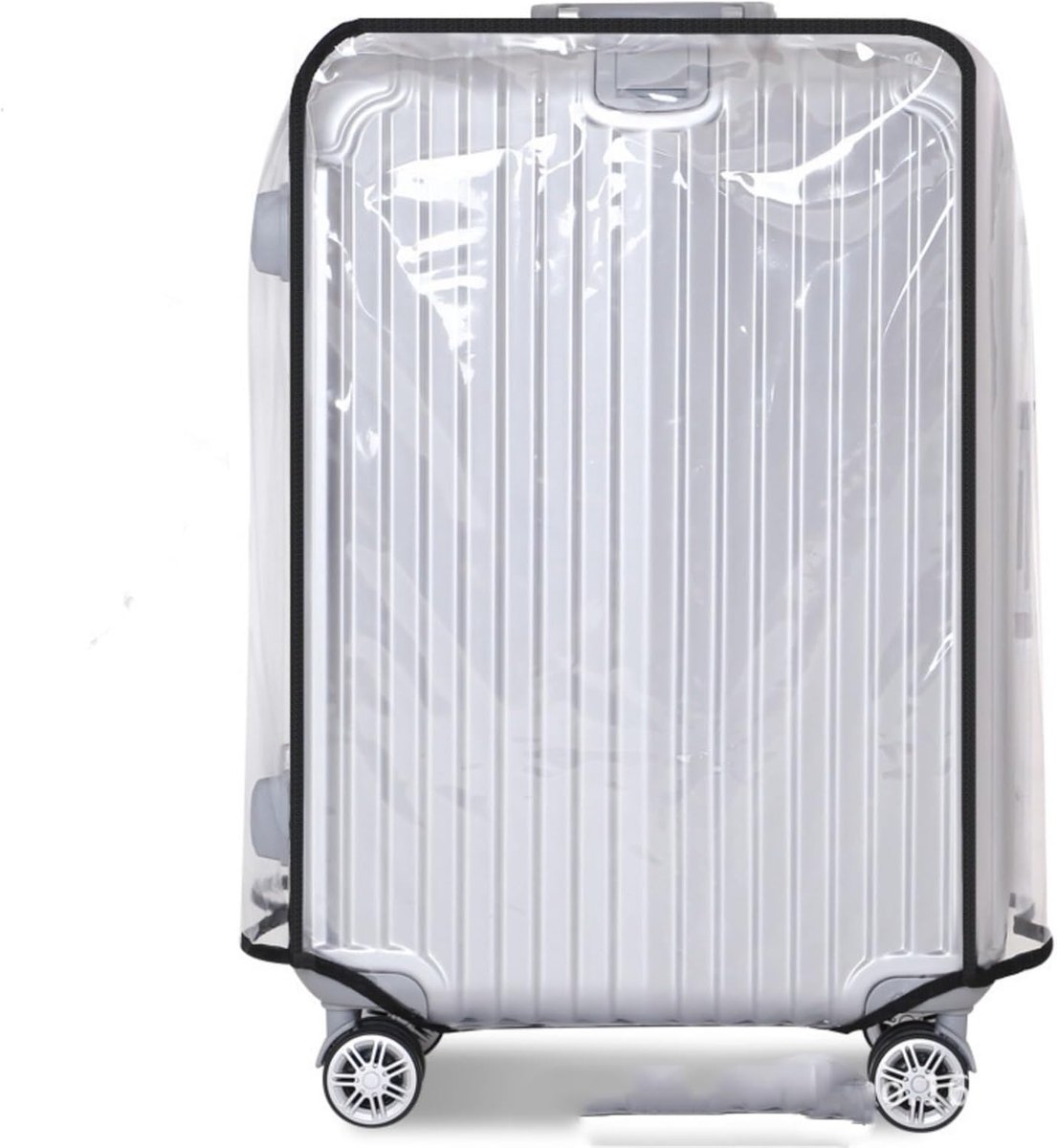 SnelShoppen - Transparante Kofferbeschermer Waterdichte Kofferhoes Duidelijke PVC Kofferbeschermer voor Reiskoffers (61 - 76cm) - Transparant, 24 Inch