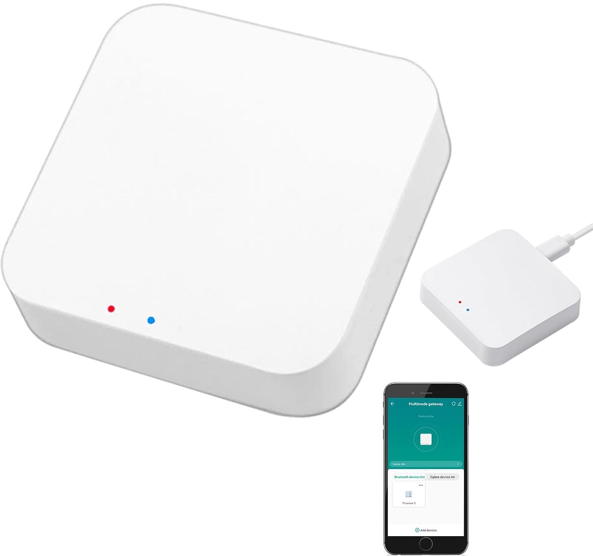 SnelShoppen - Slimme Multi-Mode Gateway ZigBee 3.0 & Bluetooth Mesh Hub, App Controle, Draadloze Slimme Huiskoppeling, Stemcontrole via Alexa/Google H