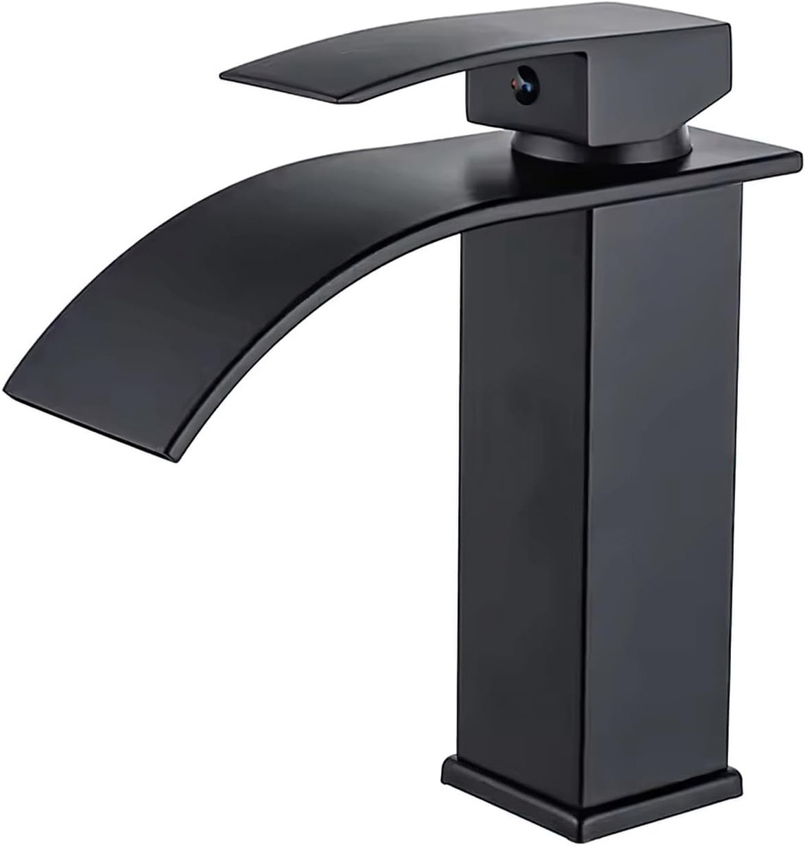 SnelShoppen - Waterfall Faucet Badkamer Wastafelkraan Waterval Uitloop RVS Warm en Koud Verticale Wastafelkraan Hoogte 24,5 cm