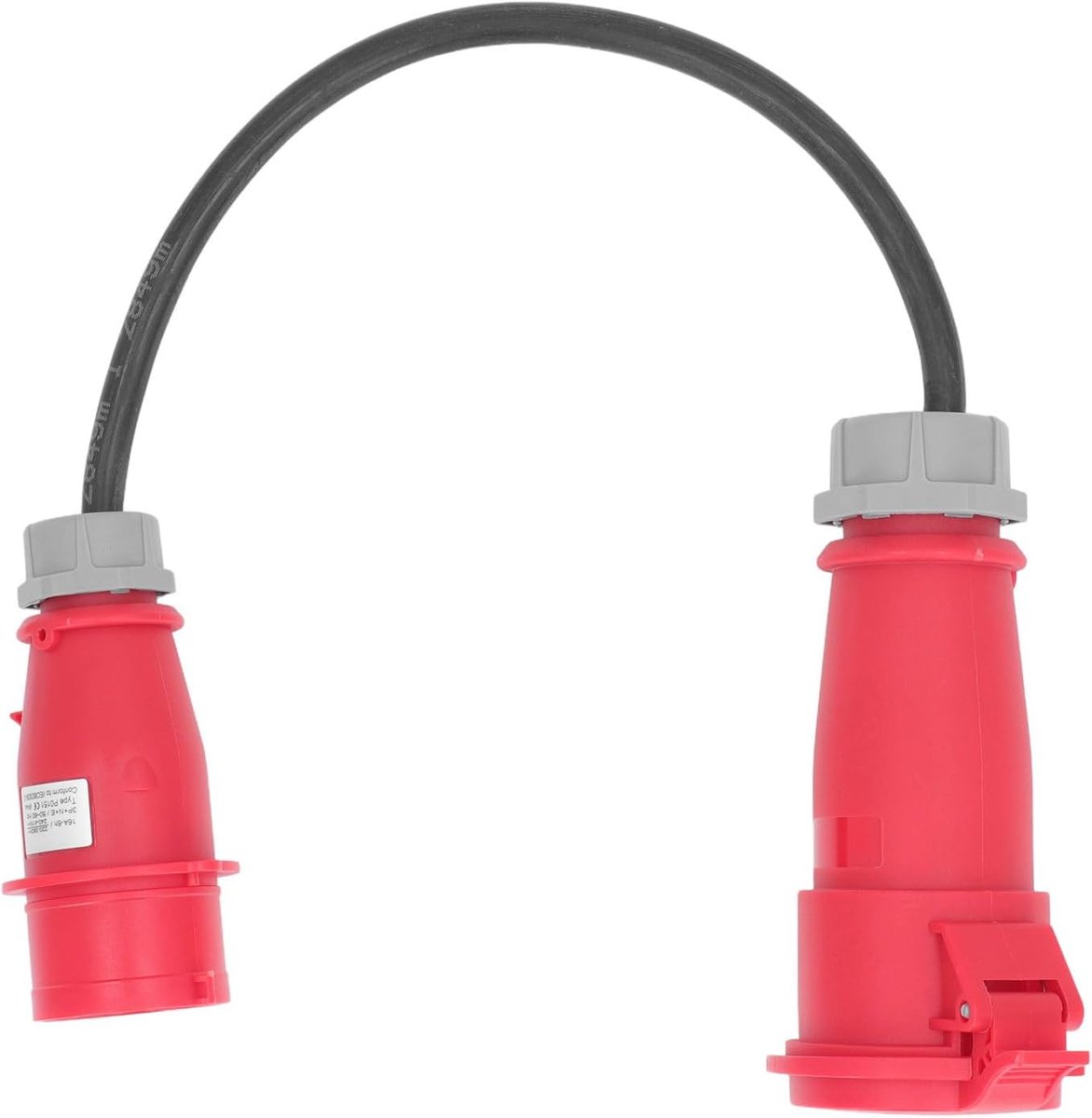 SnelShoppen - CEE Adapter Hoogstroom 32A naar 16A, 5-Pin, Waterdicht, 220-380V, 240-415V, Ideaal voor Bouw, Kamperen, Tuinieren
