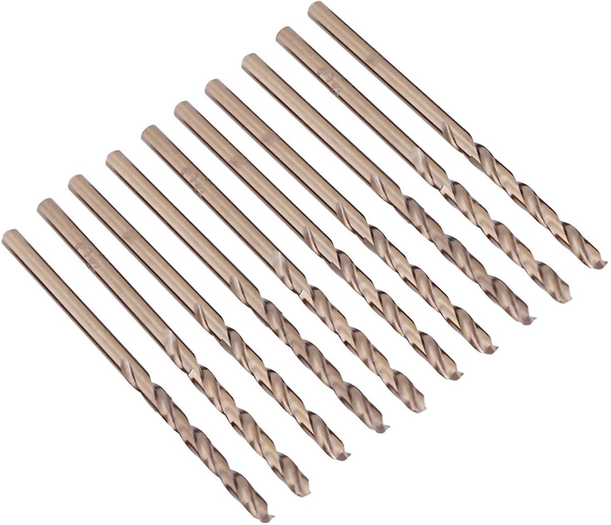 SnelShoppen - M35 Cobalt Boorset HSS CO Boorbits voor Harde Staalboringen op RVS 3mm (3.2mm) - Hoge Hardheid, 135 Graden Punt, Ideaal voor Metaalbewer