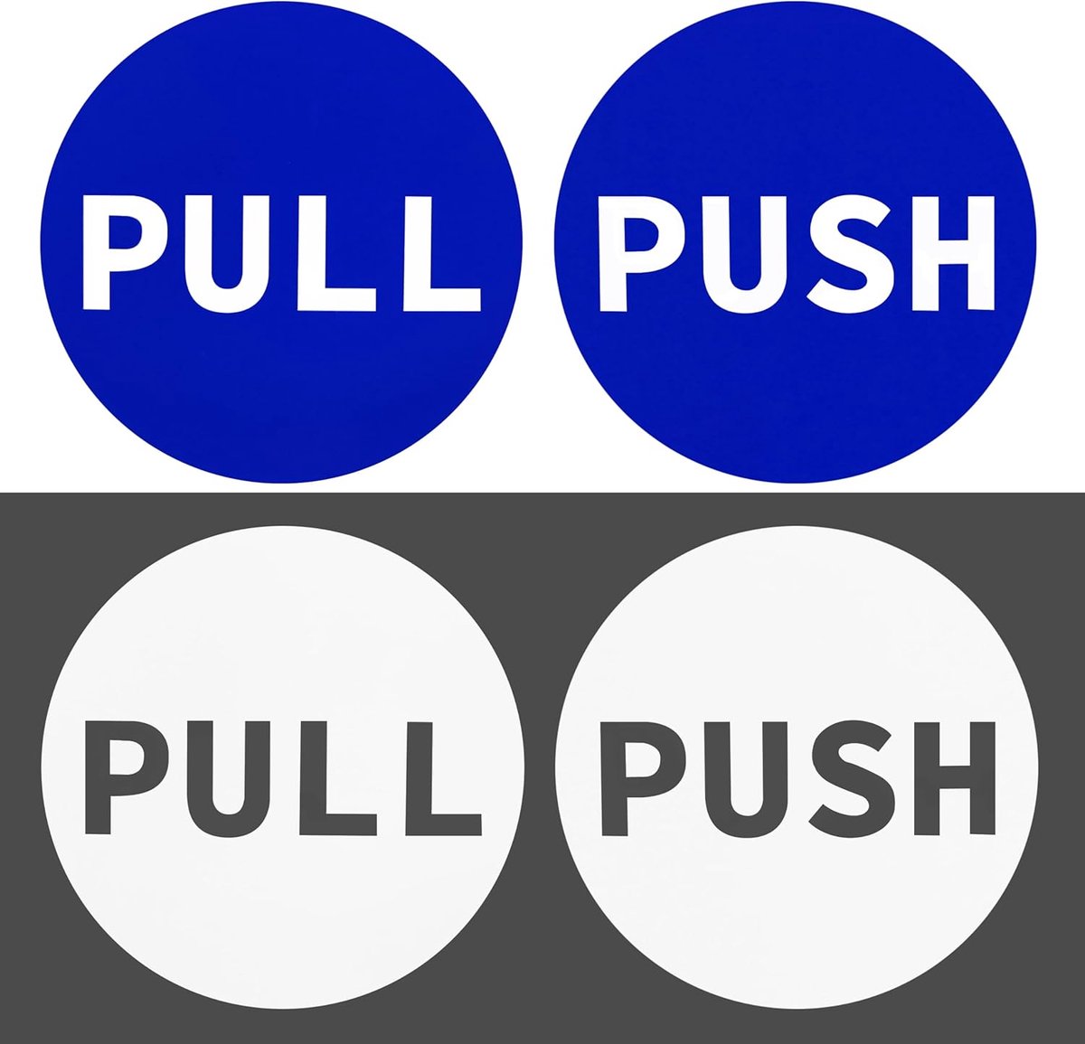 Push Pull Deursticker, 2 set Pull Push Deurstickers Stickers Zelfklevende Poortsticker Muursticker - ShopVlot