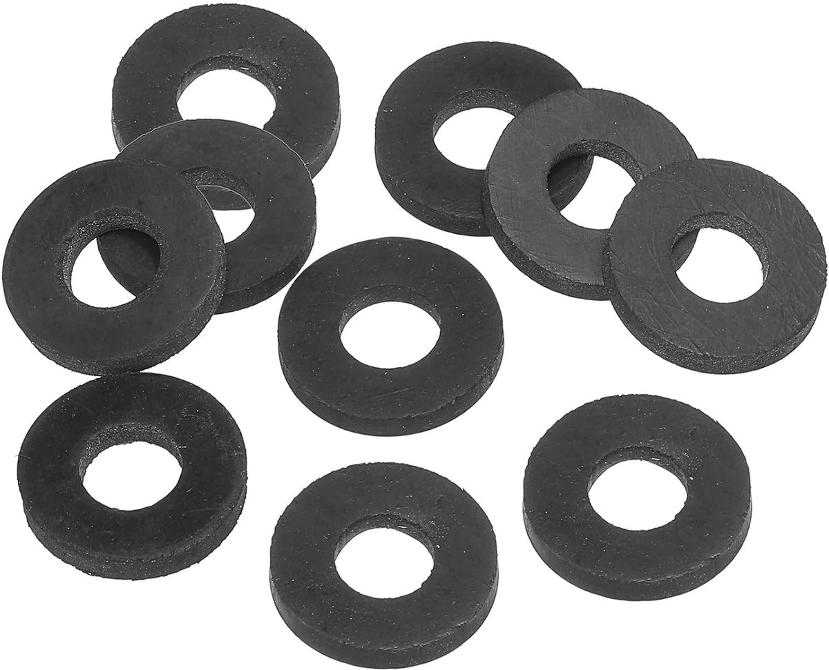 SnelShoppen - Pack van 10 Rubber Platte Ringen M10 10mm ID x 22mm OD x 3mm Dikte, Sealing Ring, Afsluitring voor Kraan, Water Slang, Bevestigingsmidde
