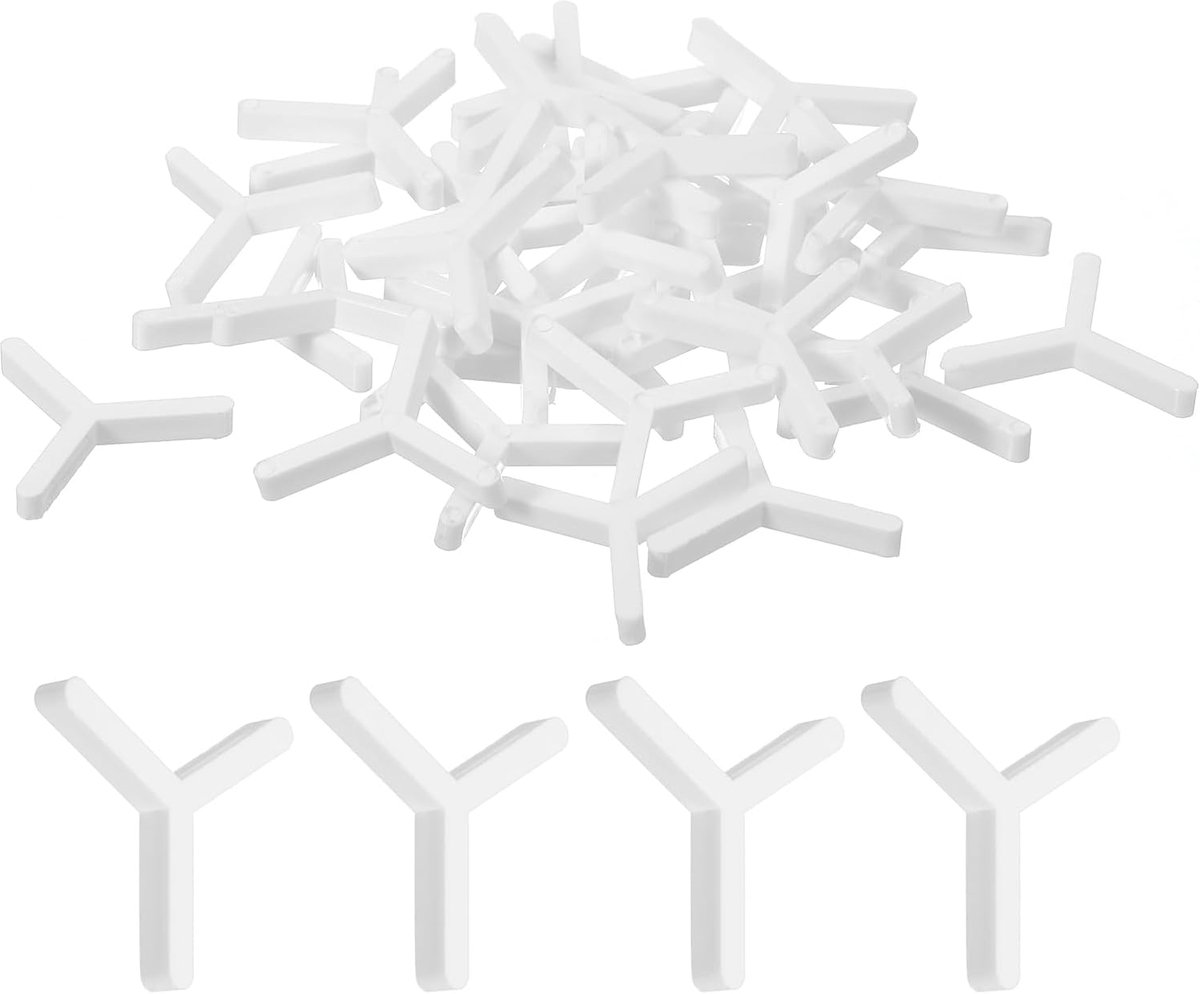 SnelShoppen - Pack van 100 Wand en Vloertegels, Plastic, Y Type Tegelruimtes, Tegel Gereedschap, 2 mm, Hexagonale Tegelruimtes voor Keramische Tegelin