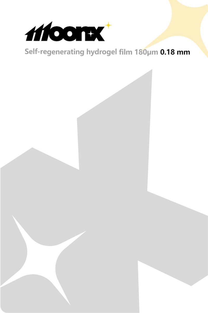 Moonx Hydrogel Film Voor Telefoon 180X120Mm 180Μm 0.18Mm Zelfregenererend