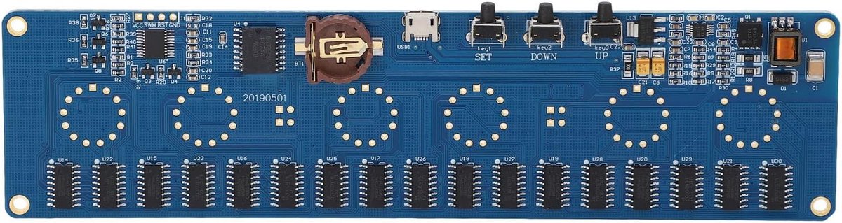 SnelShoppen - Nixie Tube Klok Bord, Nixie Tube Klok Aanstuurmodule met 7 Kleuren, Geïntegreerde IC Driver voor Betrouwbare Desk Decoratie