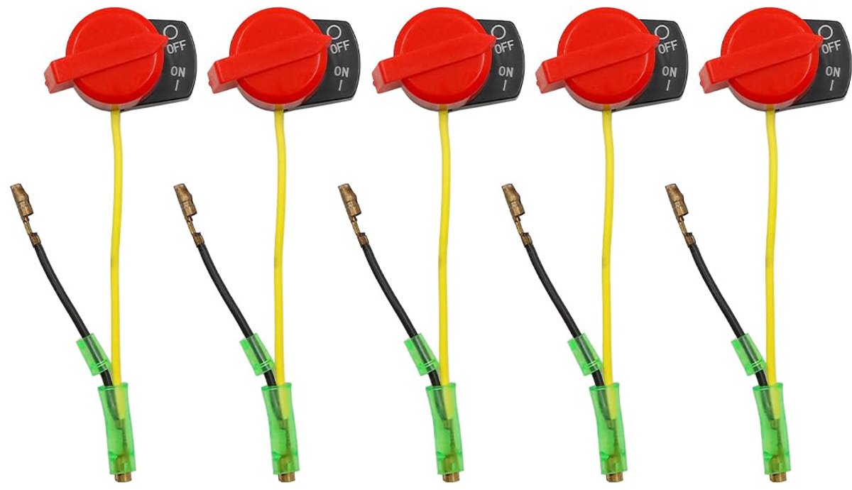 SnelShoppen - 5PCS 3 Draad ON OFF Motor Stop Kill Switch Controle voor GX160 GX200 GX240 GX270 GX340 Generator - Metalen Constructie voor Duurzaamheid