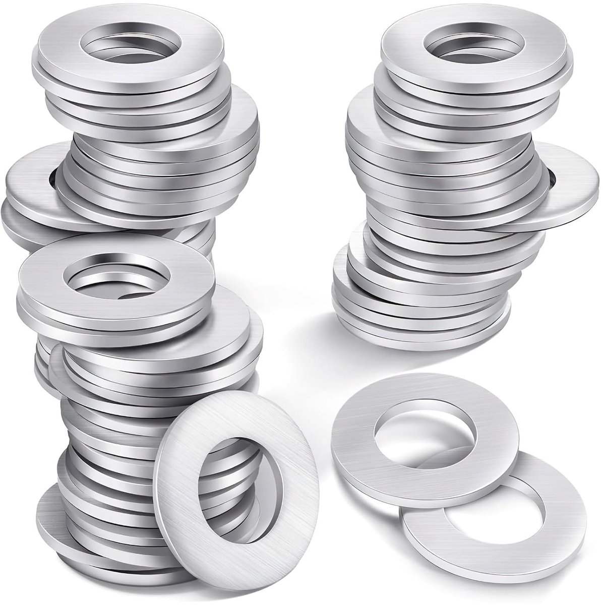 SnelShoppen - RVS M10 Wasringen Set van 100 Stuks, Roestvrij Staal A4.8, Bodemschijven M10 x 25 mm, Ideaal voor Moeren en Schroeven, Duurzaam en Corro