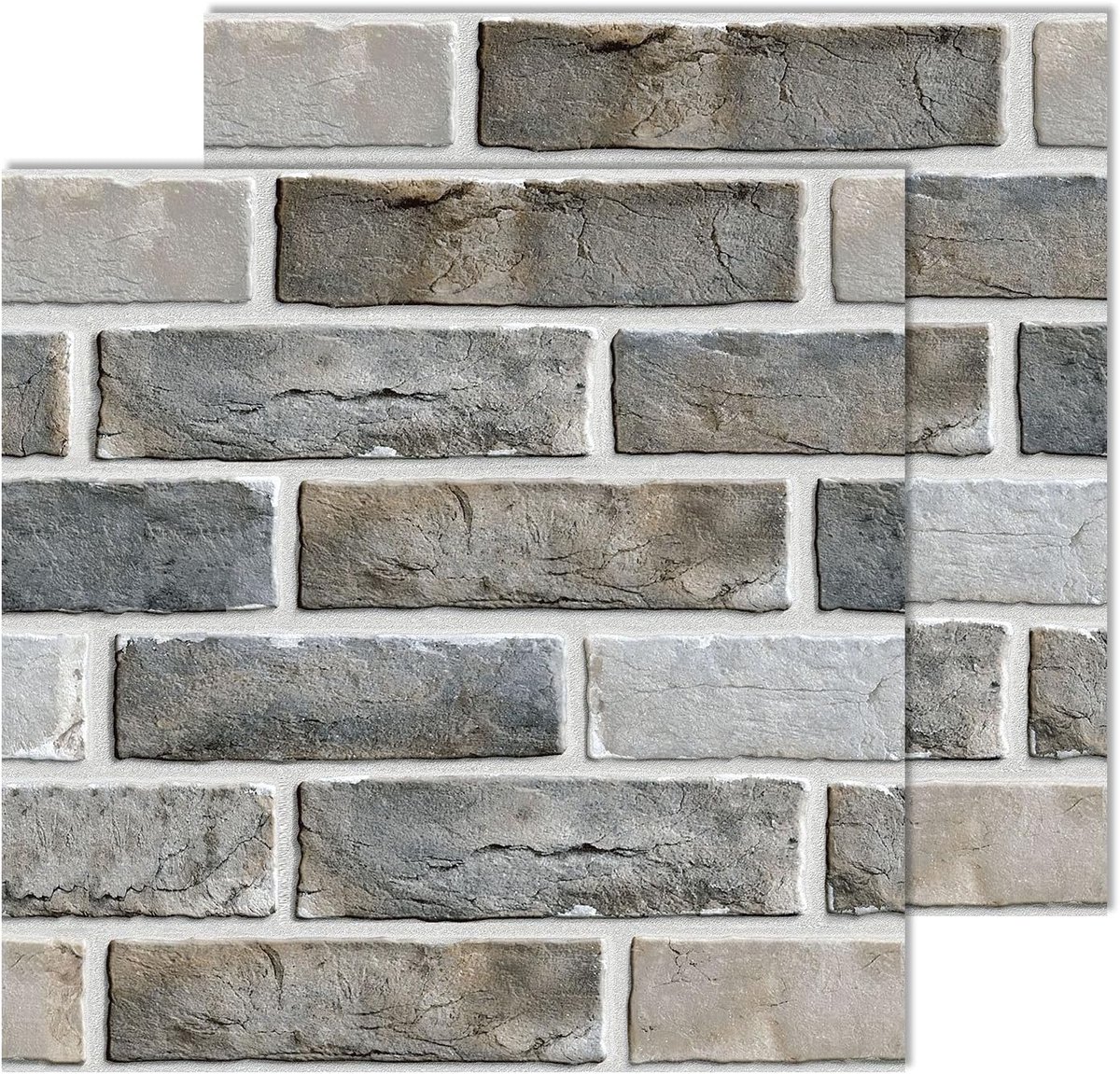 Pack of 10 3D Wall Panels Self-Adhesive Wall Panels Stone Effect 3D Wallpaper 3D Wall Panels for Living Room Bathroom - ShopVlot