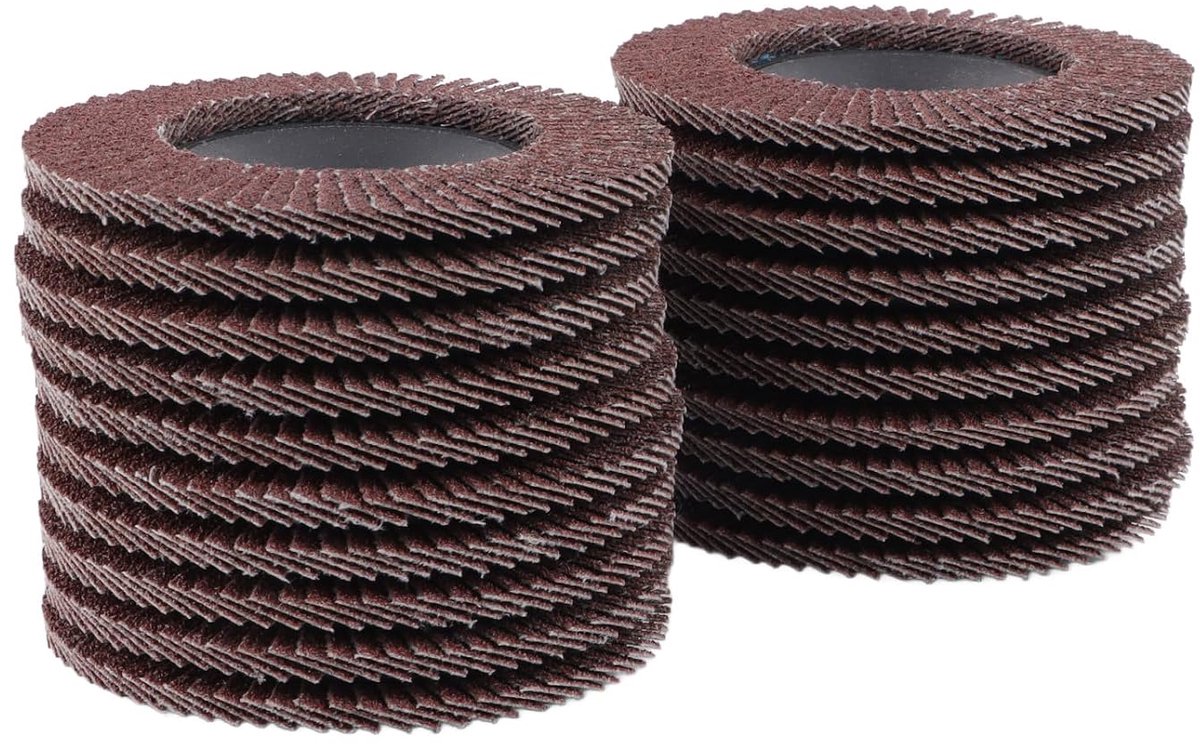 SnelShoppen - 20PCS Schuurflappen Schuurdiscs 80 Grit 100x16mm Voor Diverse Materialen, Velcro Schijven, Duurzaam en Slijtvast