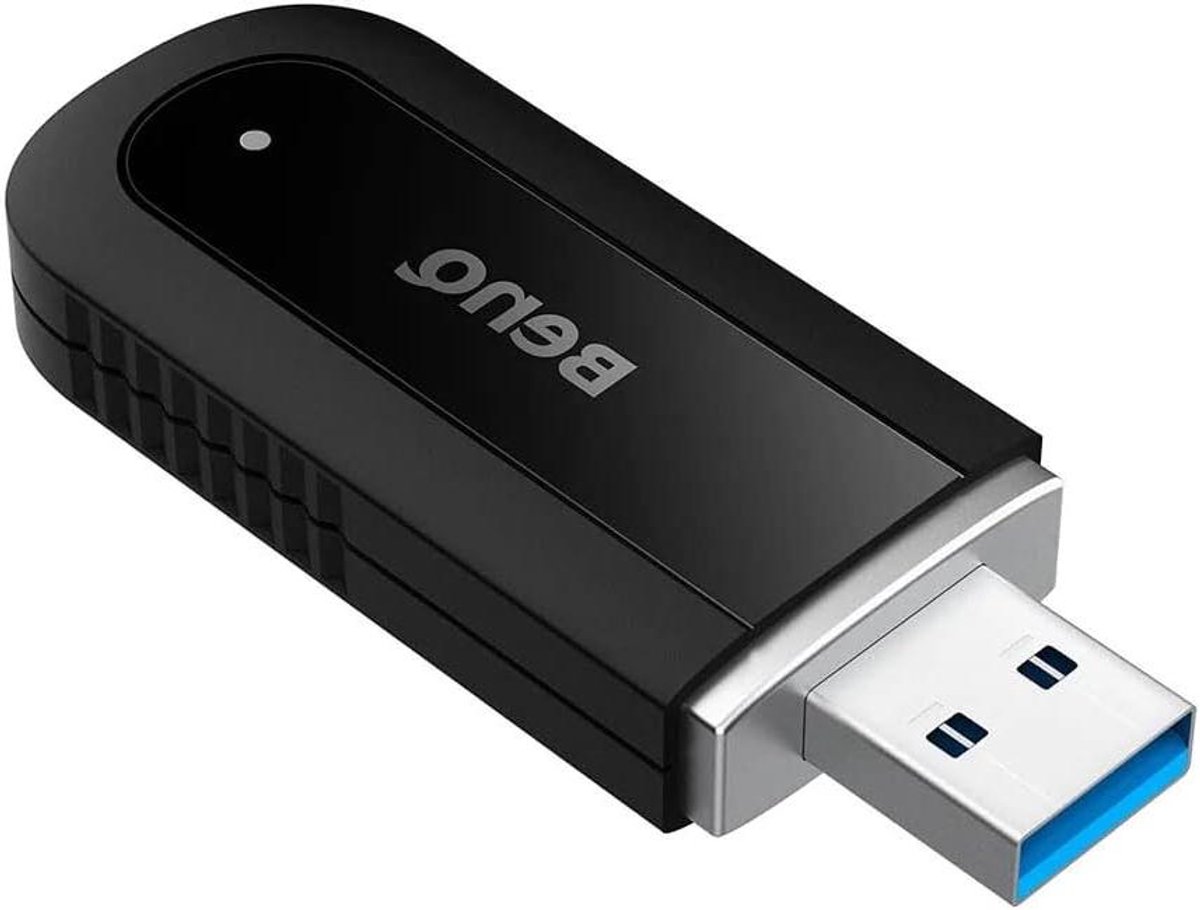 WiFi Bluetooth Adapter - Netwerkadapter Dongle - Draadloze Verbinding - USB 2.0 - 802.11ax - Zwart