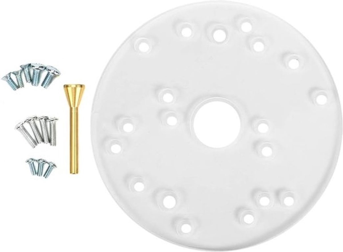 Universele Freesplaat van Messing voor Houtbewerking - Geschikt voor Diverse Freesgroottes en Acryl Bewerking