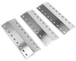 Roestvrijstalen universele branderafdekking 39.5 x 15 cm voor Landmann en Grandhall BBQ's, 3 stuks, vervangingsonderdelen voor optimale grillprestaties