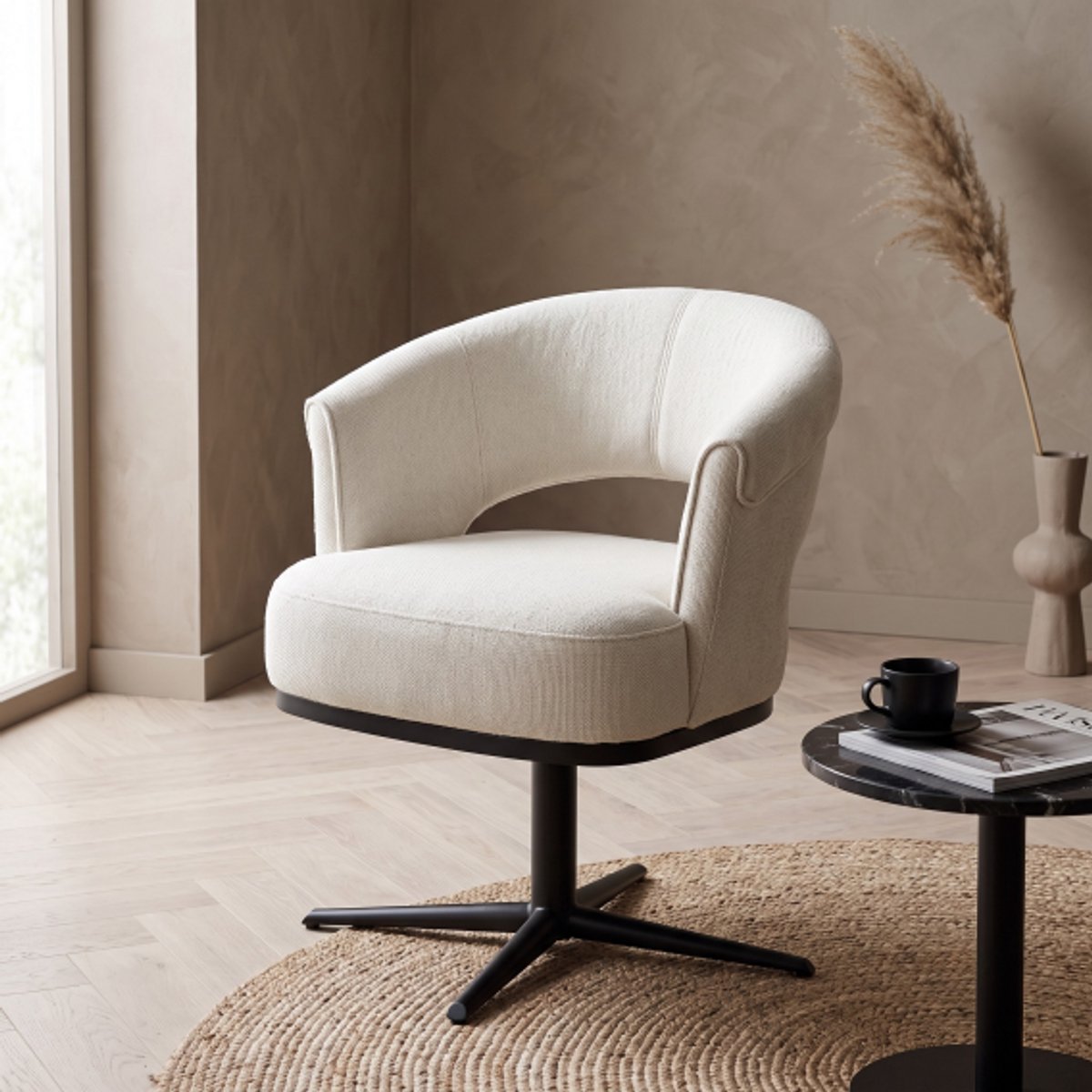 Eetkamerstoel Beau draaibaar - Hotel-Chic - Enter Beige