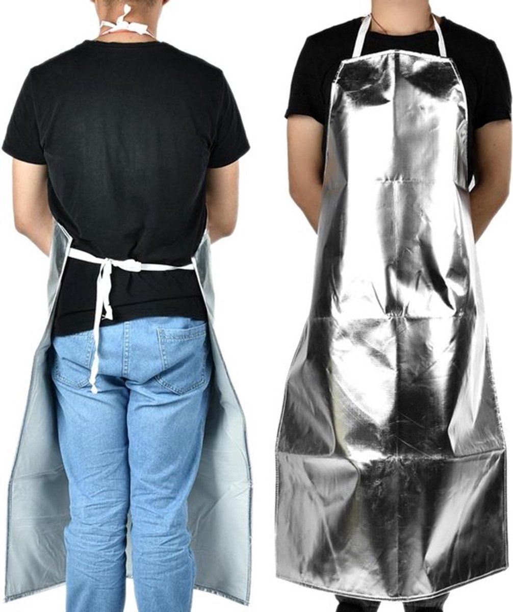 Hittebestendige aluminium folie schort voor hoge temperatuur, veiligheid en koken met gemak