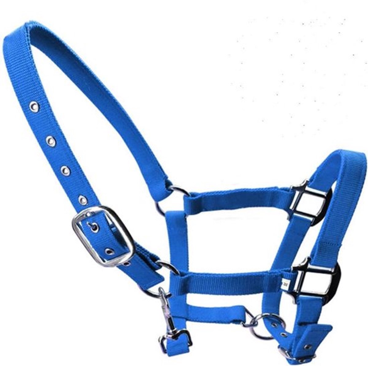Halsband voor Paarden met Dubbele Laag en Fleece Voering in Blauw, Rood en Zwart - Comfortabele en Duurzame Halsters voor Paarden